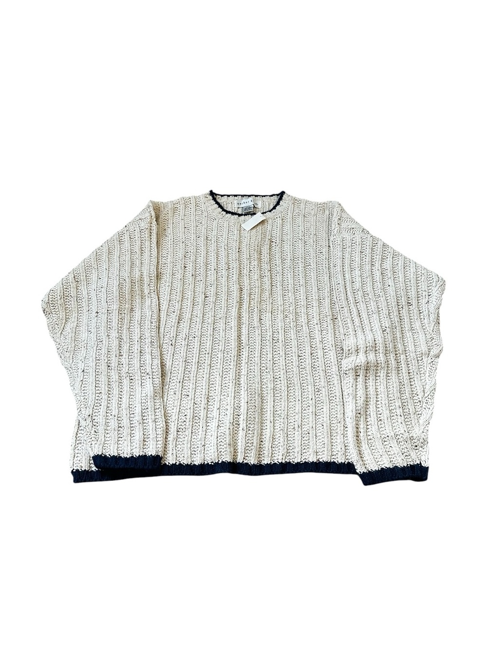 Vintage Anchor Blue Cable Knit Sweater 90s Y2K Hip Hop Grunge Grandpacore